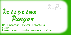 krisztina pungor business card
